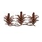 Rustic Fall Harvest Leaf Greenery Themed Iron Taper Candleholder Hold 3 Standard Taper Candles